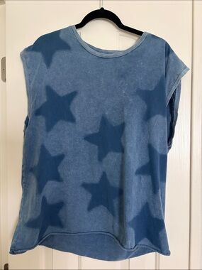 One teaspoon  Blue Star Print Sleeveless Tee
